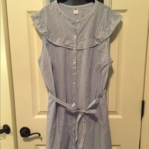 Old Navy tie-belt striped shirt dress